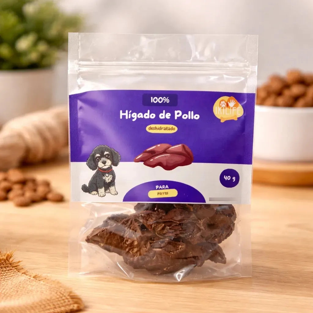 Snack Natural - 100% Hígado de Pollo deshidratado - Ikilife