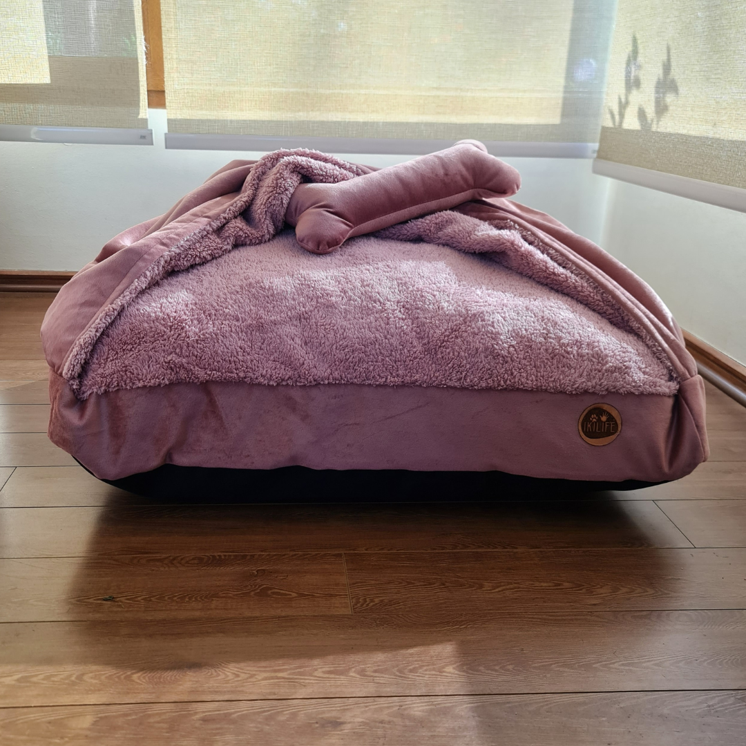 Cama con Manta - Palo Rosa