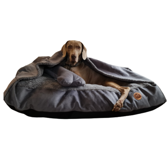 Cama con Manta - Gris