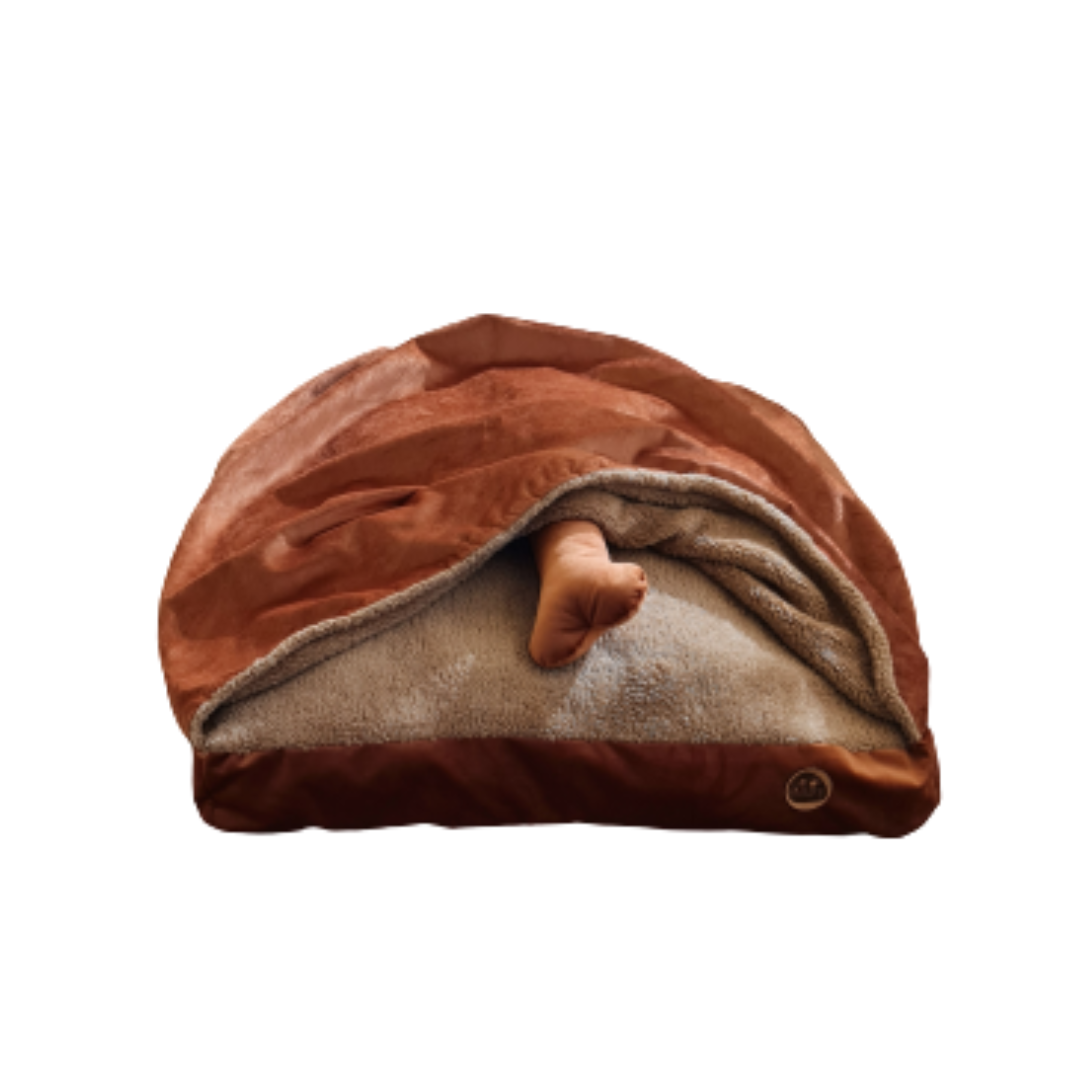 Cama con Manta - Café