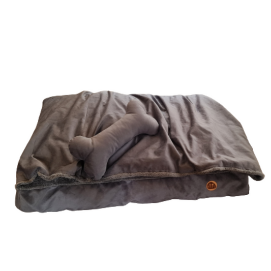 Cama con Manta - Gris