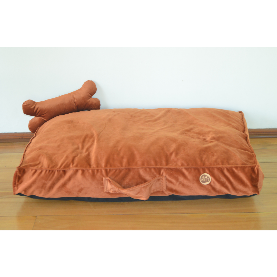 Cama Rectangular Para Mascotas - Café