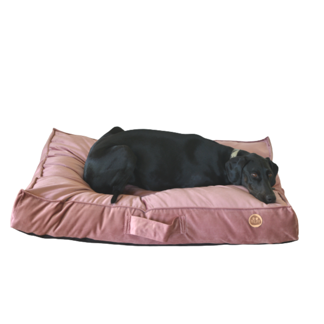 Cama Rectangular Para Mascotas - Palo Rosa