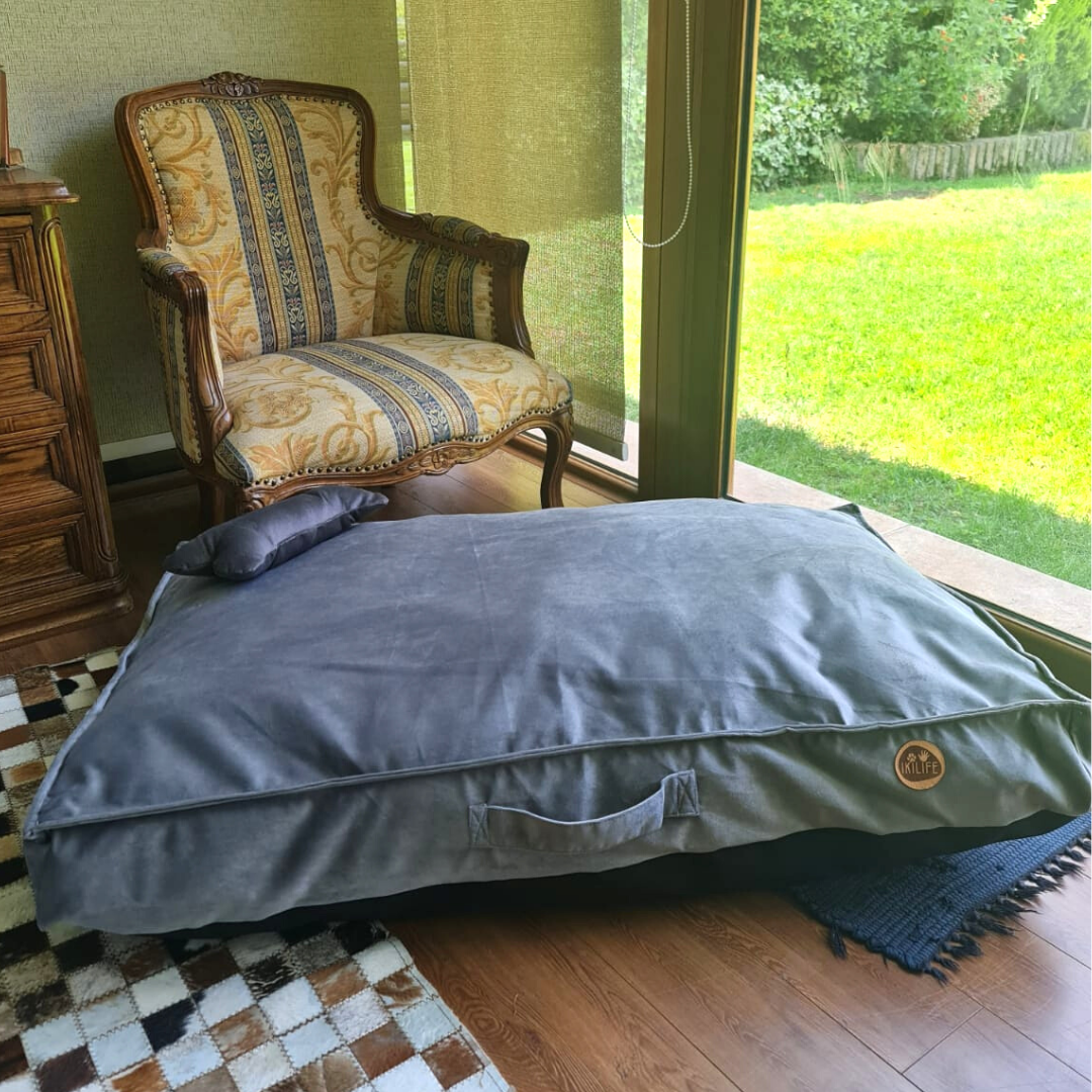 Cama Rectangular Para Mascotas - Gris
