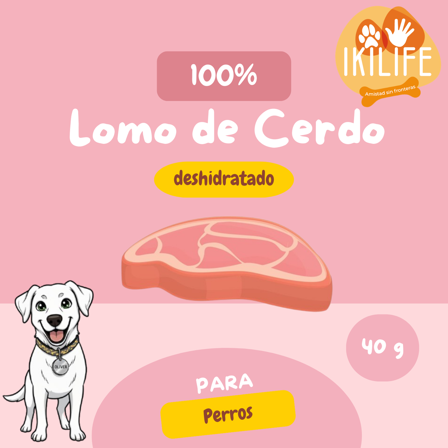 Snack Natural - 100% de Lomo de Cerdo deshidratado - Ikilife