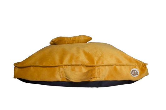Cama Rectangular Para Mascotas - Mostaza