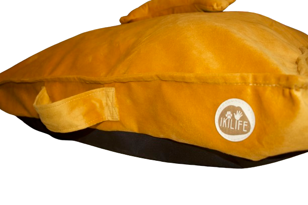 Cama Rectangular Para Mascotas - Mostaza