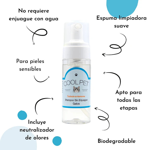 Shampoo sin enjuague Gatos