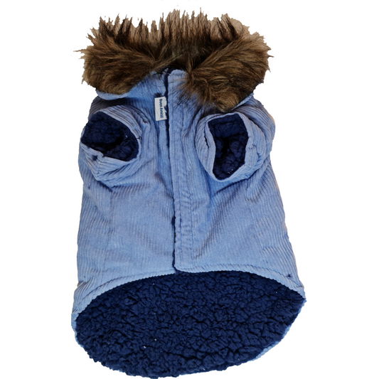 Chaqueta Cotelé con Polar - Celeste