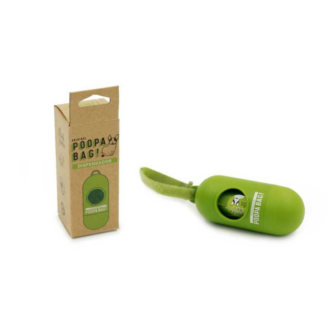 Porta Bolsas y Bolsa Ecológica para Residuos Verde