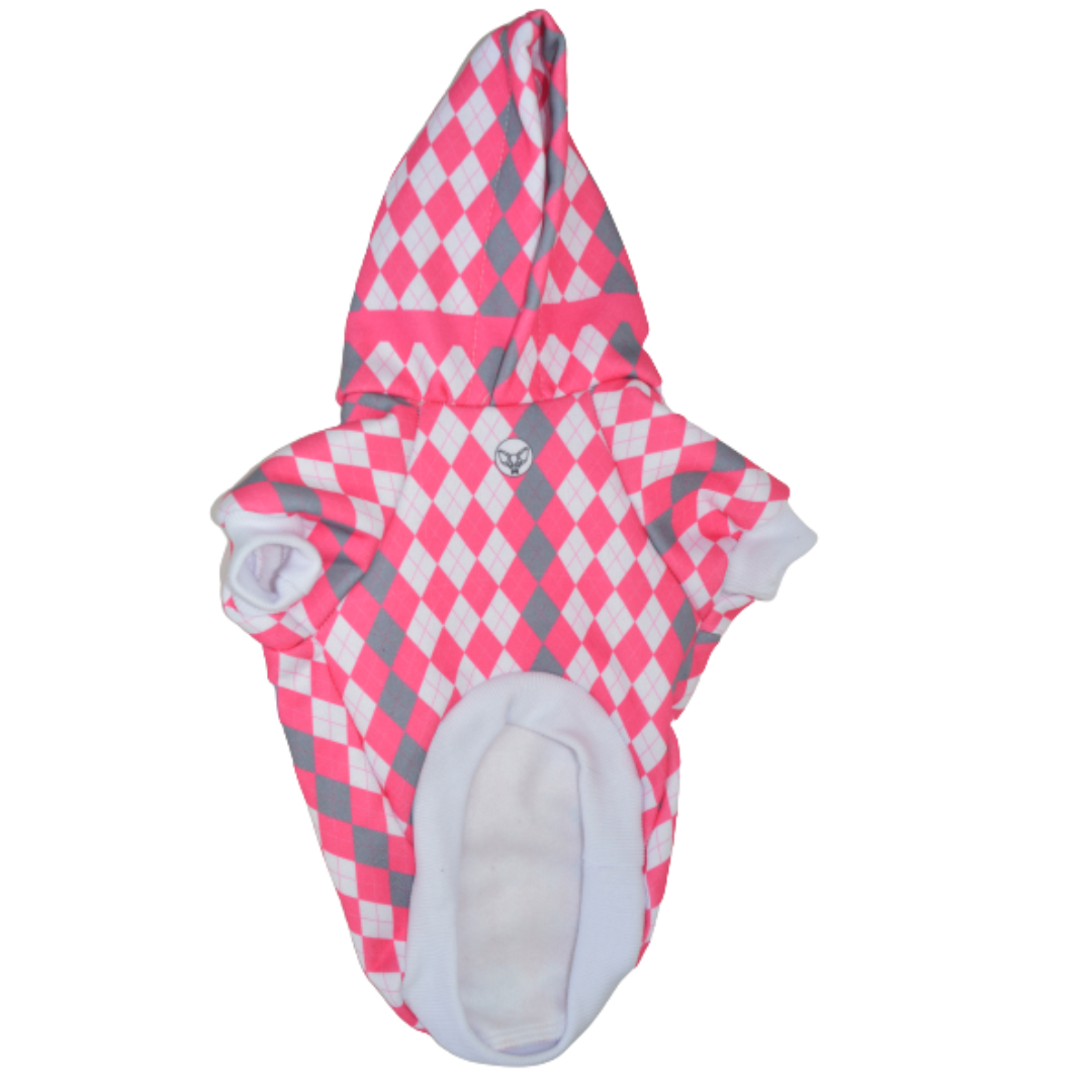 Polerón Franela Estampado - Rombos Rosados