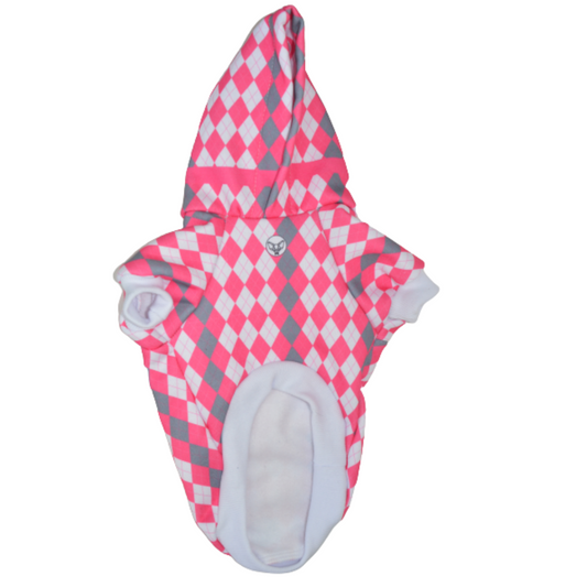 Polerón Franela Estampado - Rombos Rosados