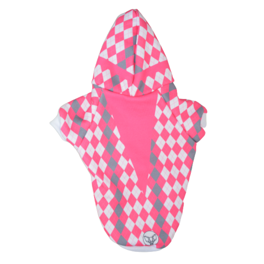 Polerón Franela Estampado - Rombos Rosados