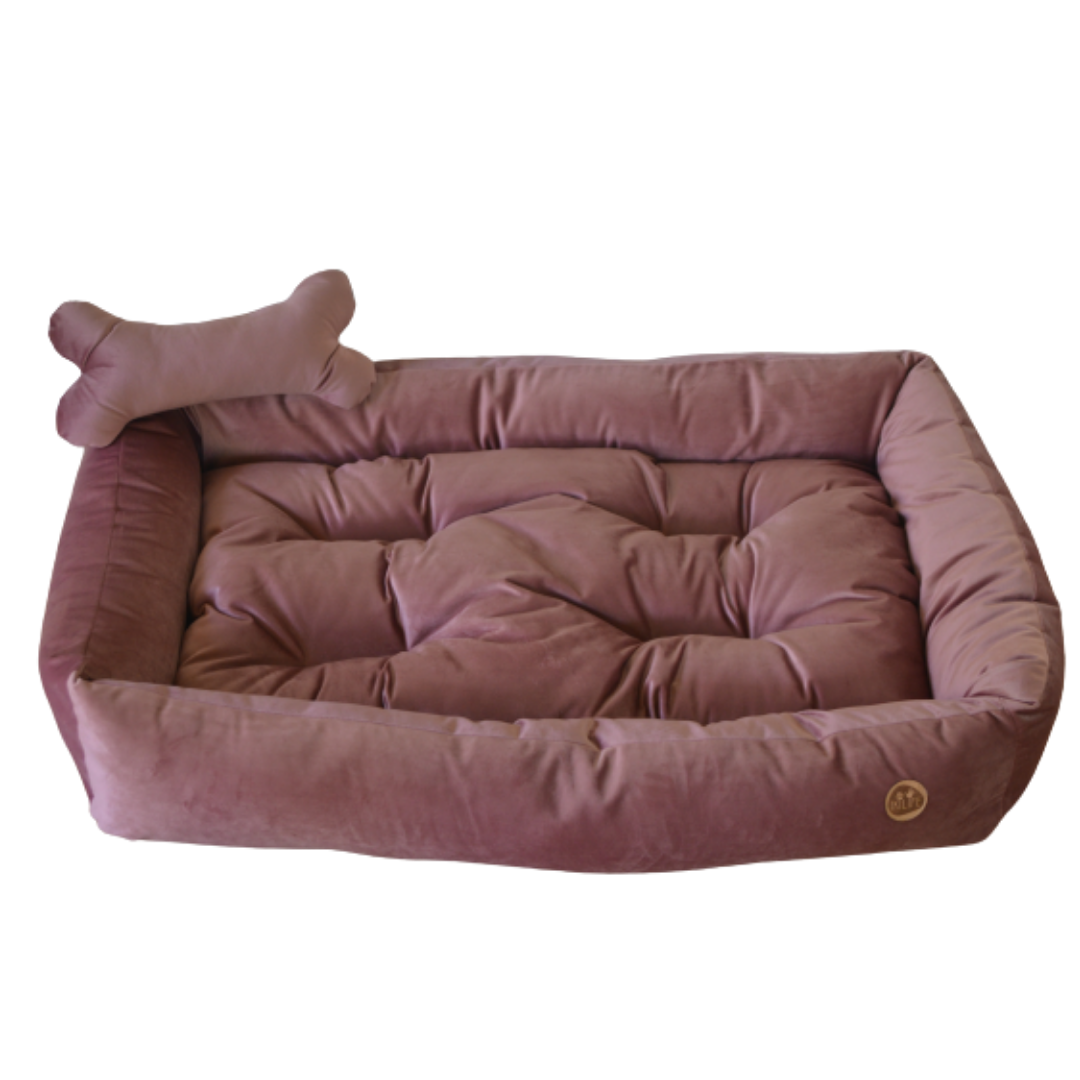 Cama Clásica Para Mascotas - Palo Rosa