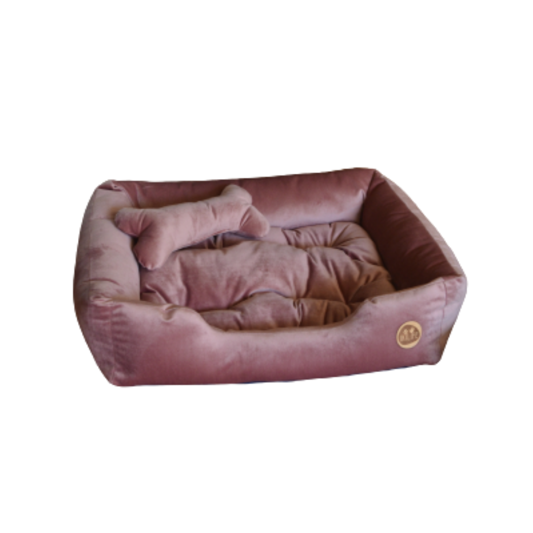 Cama Clásica Para Mascotas - Palo Rosa